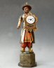 Schnappuhr, polychrome painted Chinese, Black Forest, ca. 1840.